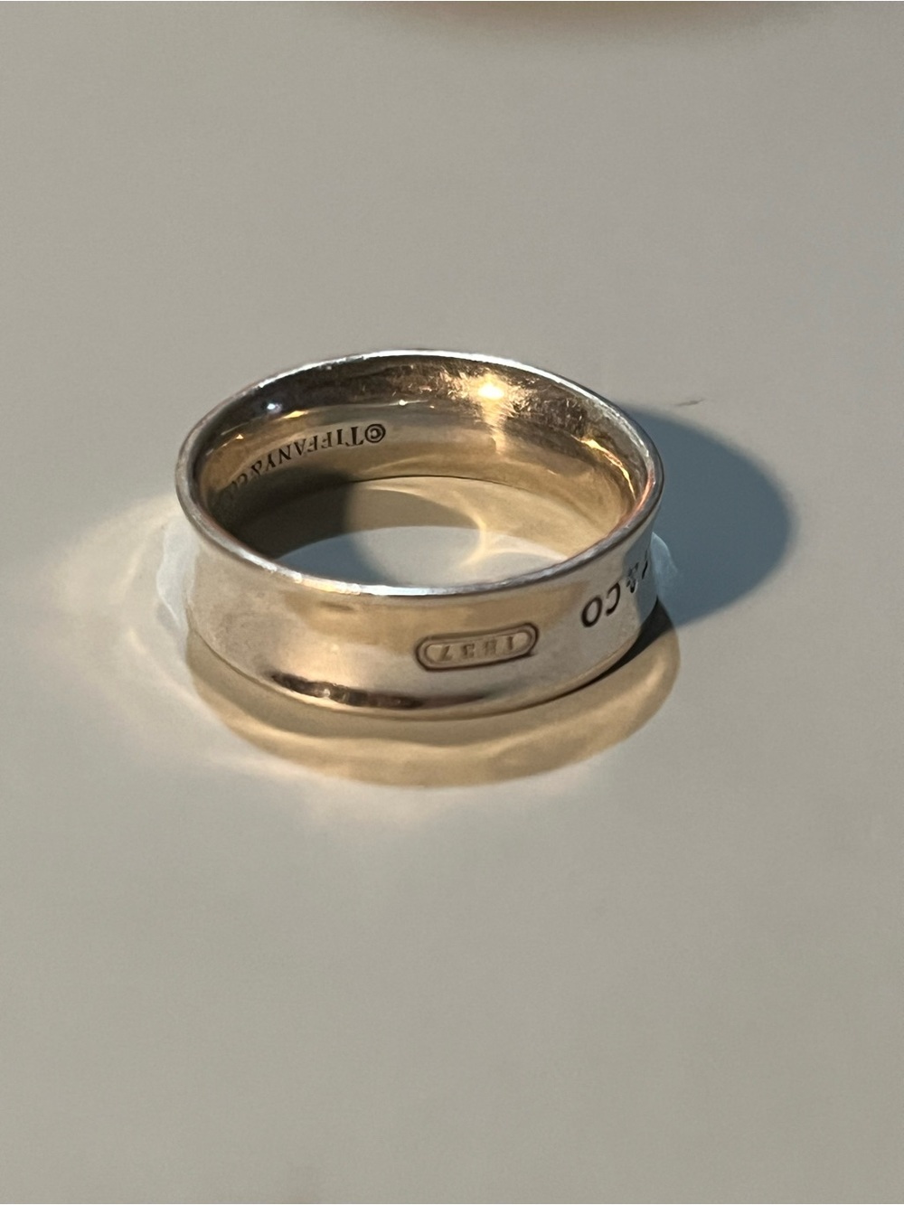Authentic Tiffany & Co. 1837 Iconic 925 Sterling Silver Band Ring in US Sz 7 - Picture 6 of 9